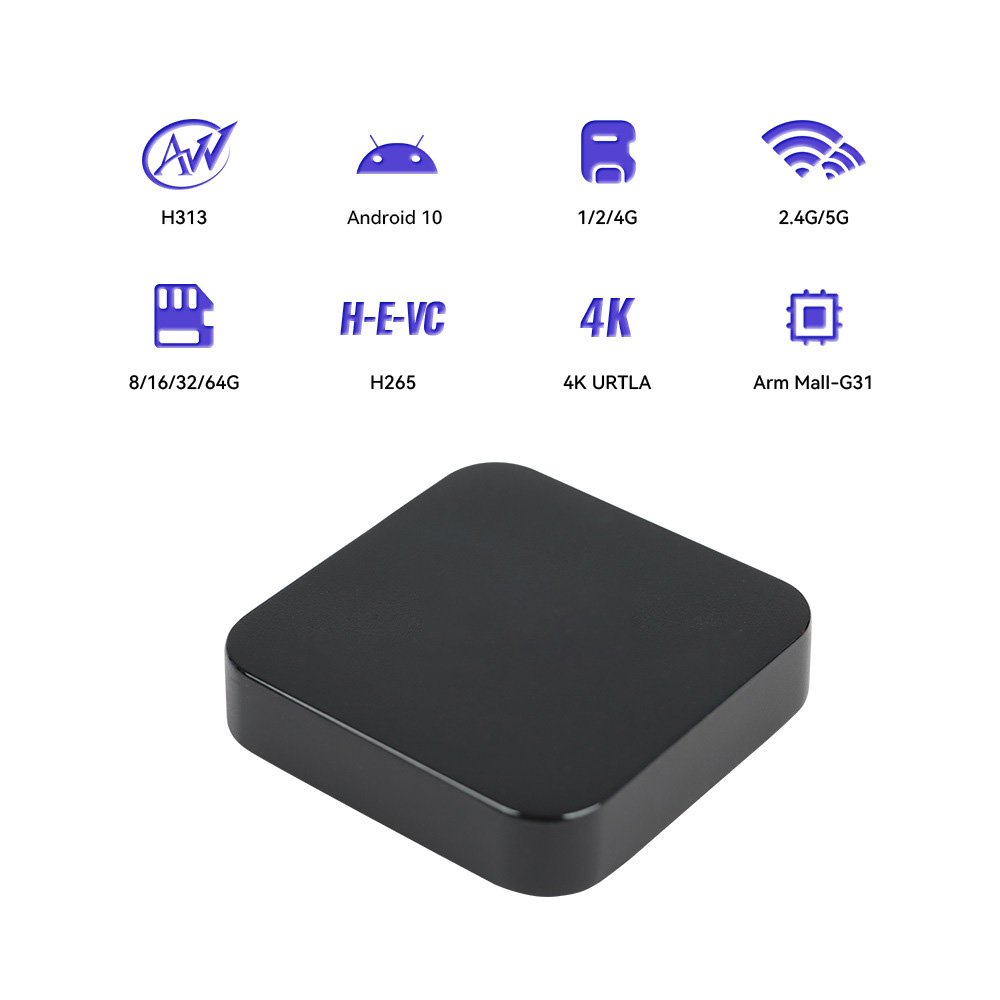 2024U16 Network Set Top Box Allwinner H313 Android 10 Ultra HD TV Set Top Box