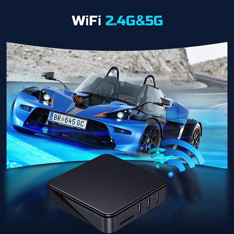 I96King Set-top Box TV 2+16GB 4K HD 2.4G+5G Dual-WiFi Android10 Box App Free HD USB TV Box