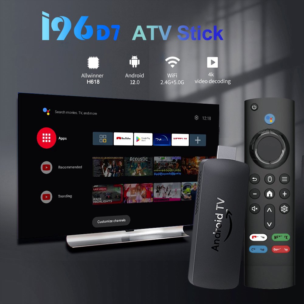 Topleo all winner h618 android 12 ATV set top box 4k certificado android tv 12 smart tv stick
