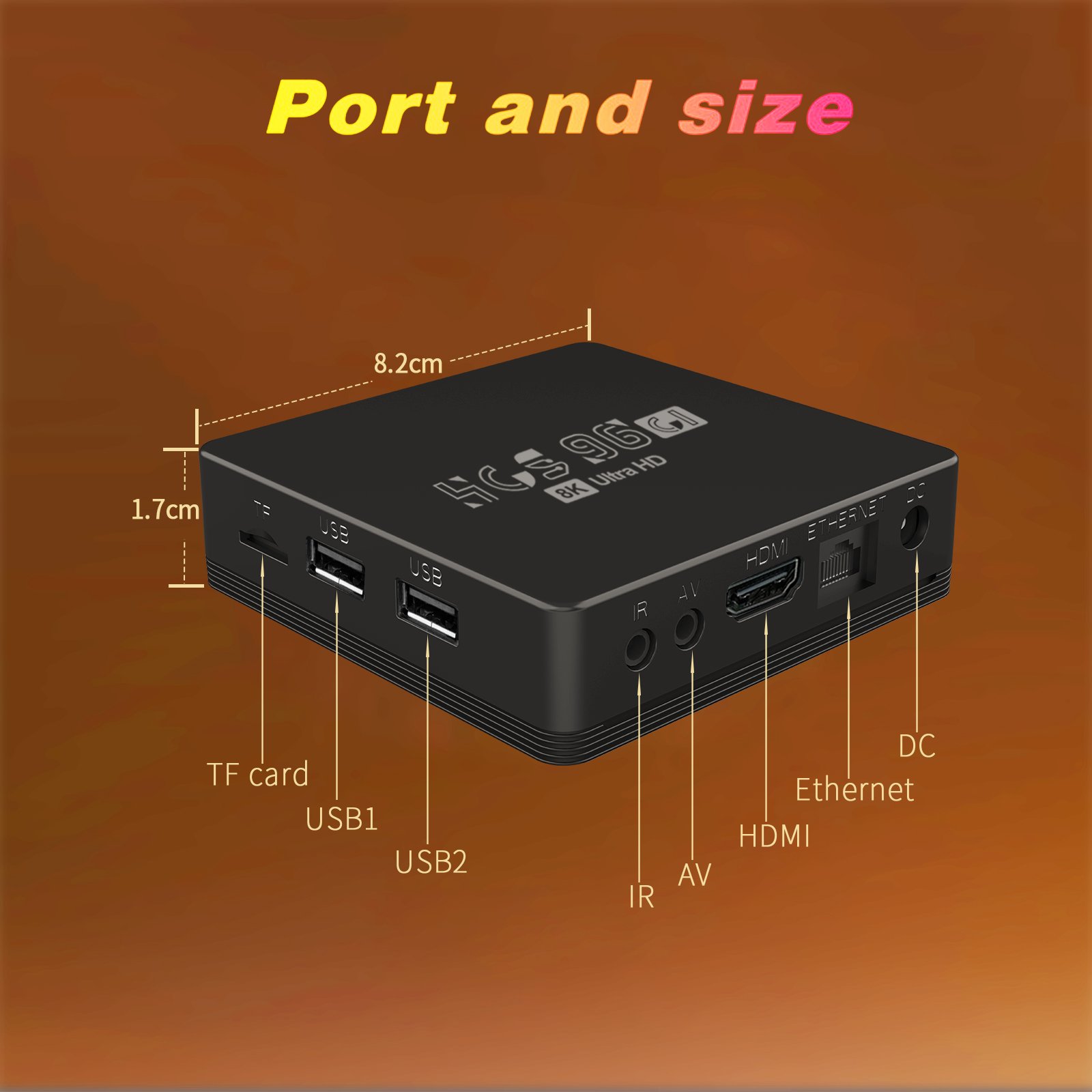 2024 Hottest New Android 13.0 Smart TV Set Top Box HCS96C1 AllwinnerH618 wifi6g 8K Bluetooth voice remote control android tv box