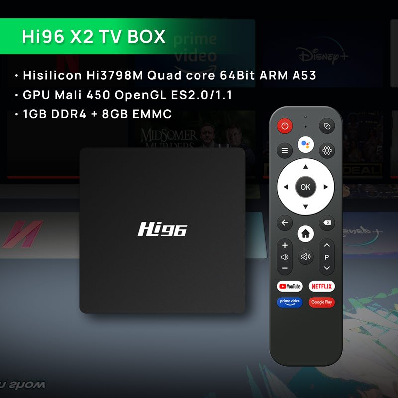 Hotting TV box Hi96 X2 4K Android 11.0 Hisilicon Hi3798M Atv Tv Box Android 11 Set-Top Box