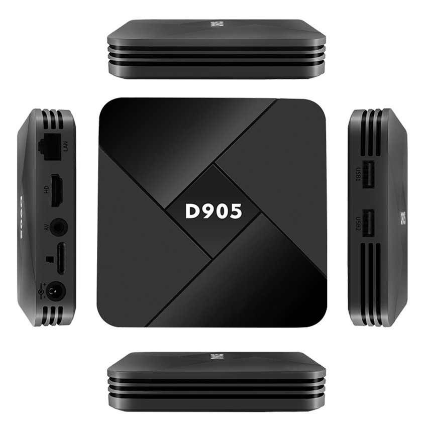 Dropshipping D905 Android TV Box Amlogic S905L Quad Core CPU Mali-450 750MHz GPU Set Top Box Factory
