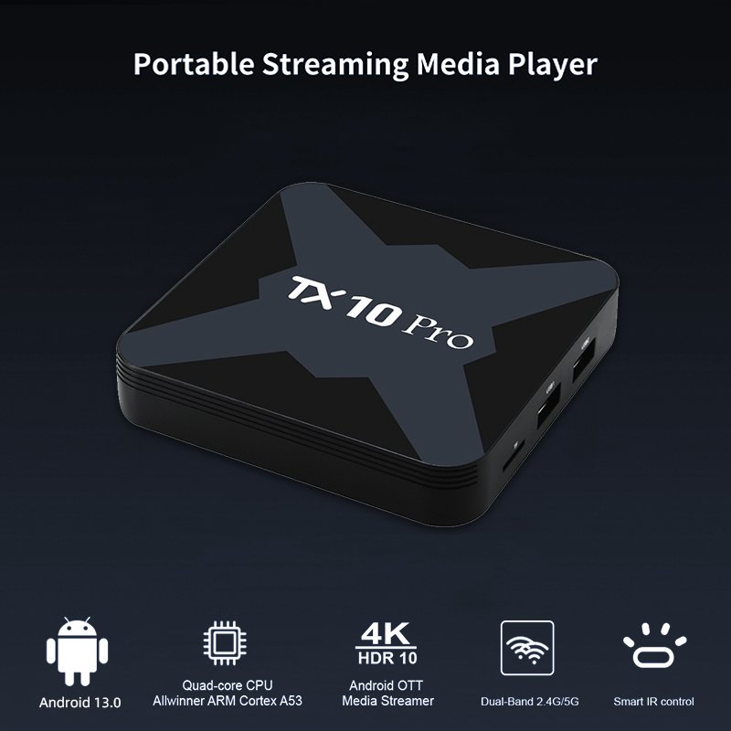 TX10 Pro 4k HD video Allwinner H616 5G wifi smart android settop digital tv box TX10 Pro 2GB 16GB set top box