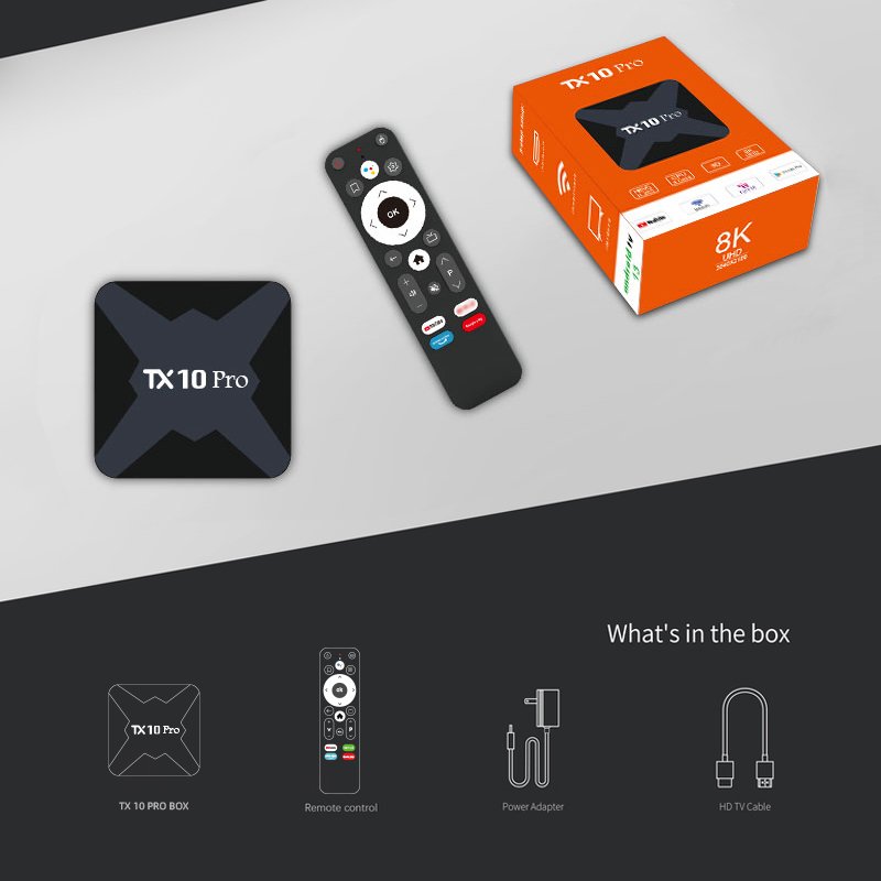 TX10 Pro 4k HD video Allwinner H616 5G wifi smart android settop digital tv box TX10 Pro 2GB 16GB set top box