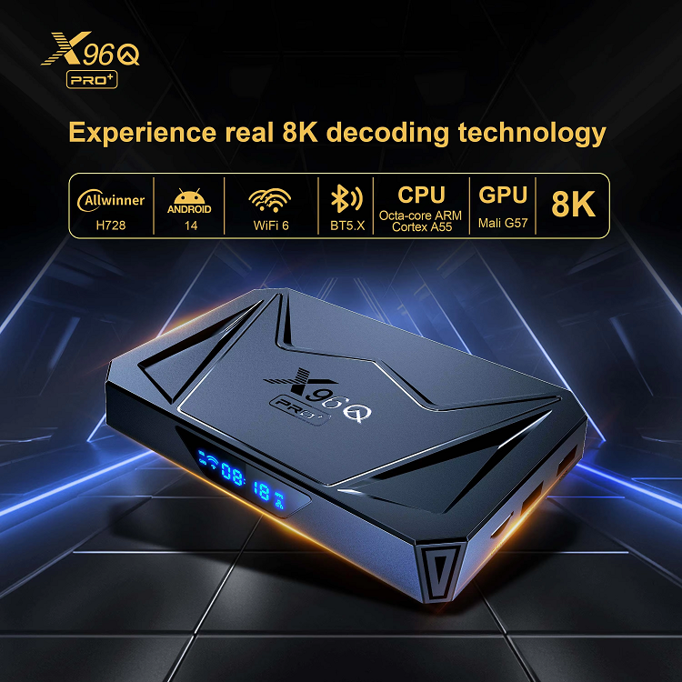 Original X96Q PRO + factory Android 14 set top box Allwinner H728 2.4/5G 1000M WIFI BT5.0 Octa Core Set Top Box X96Q Pro Plus