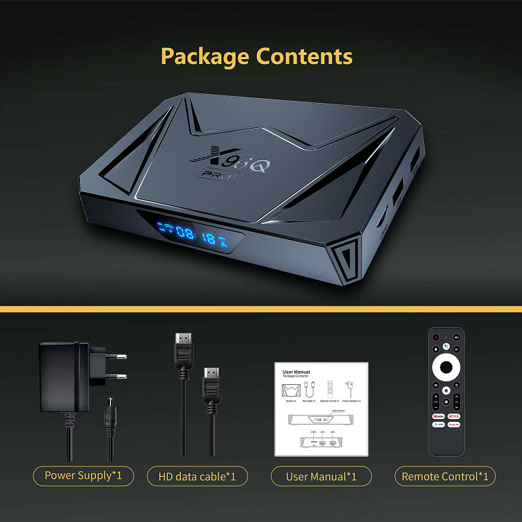 Original X96Q PRO + factory Android 14 set top box Allwinner H728 2.4/5G 1000M WIFI BT5.0 Octa Core Set Top Box X96Q Pro Plus