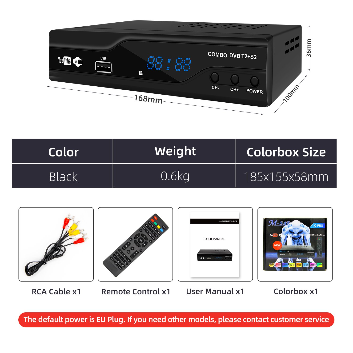 Combo DVB T2 1080P H.265 Decoder Satellite TV Receiver Satellite DVB T2 Combo Set Top Box DVB S2/T2 Twin Tuner TV