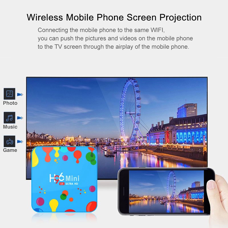 2019 H96 Mini h6 4gb 128gb Android 9 set top TV Box