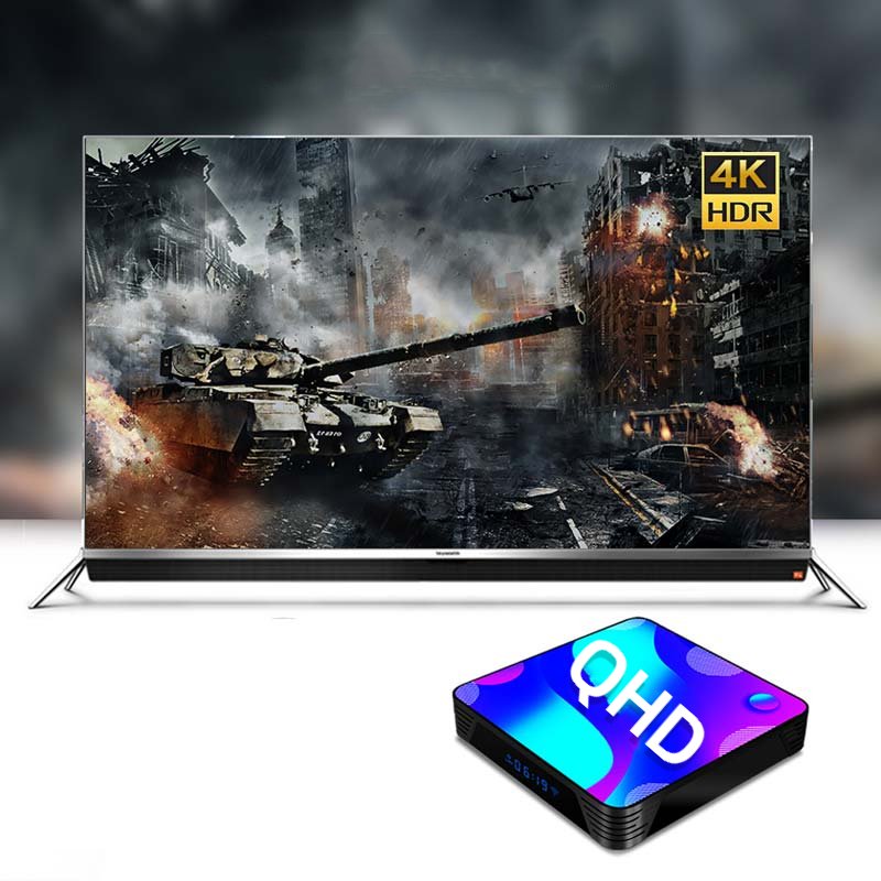 QHD Android 10 TV Box Amlogic S905D Quad Core 802.11n 2.4G/5GHz Support Test Reseller Discount Set Top Box
