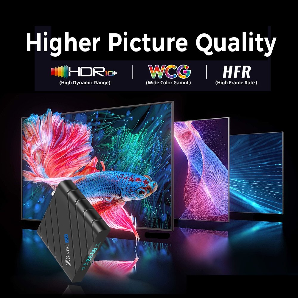Best iptv subscription Z3 ATSC 3.0 OTT AIR TV tuner set top box 4k tv box android S905Y4 Android 11 USB media player