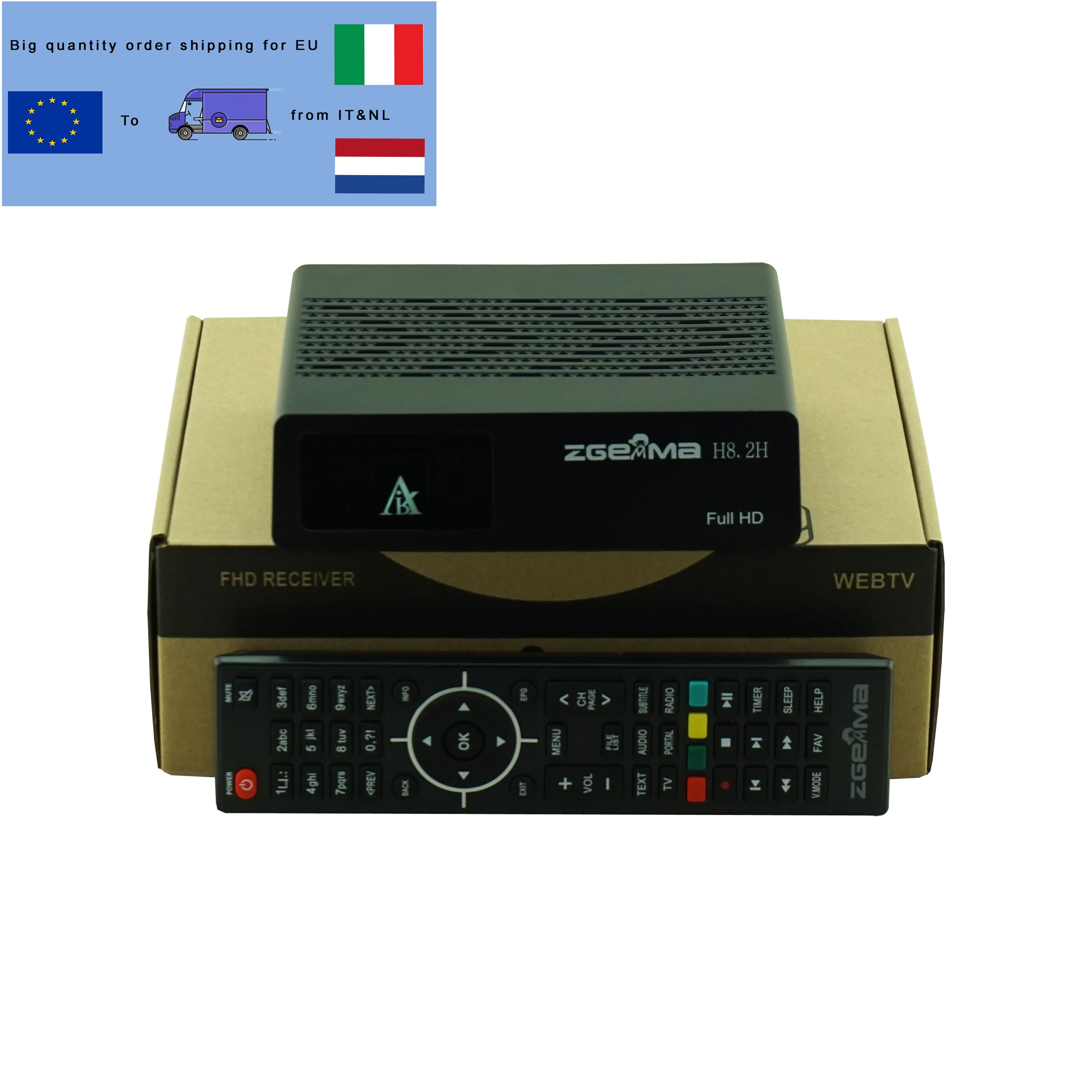 Satellite Tv Receiver ZGEMMA H8.2H DVB-S2X+T2/C Equipped with Enigma2 Linux Operating System Set Top Box