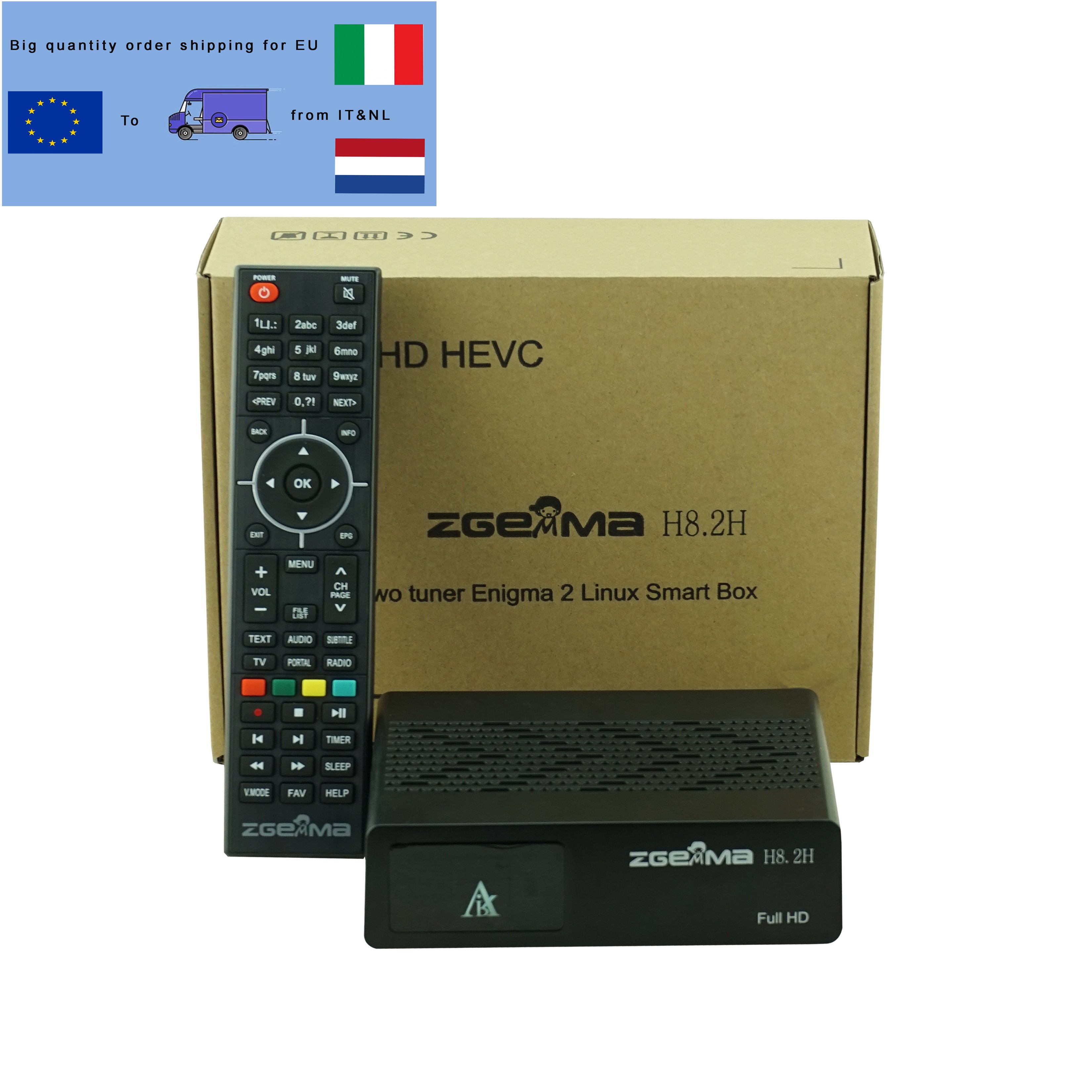 Satellite Tv Receiver ZGEMMA H8.2H DVB-S2X+T2/C Equipped with Enigma2 Linux Operating System Set Top Box