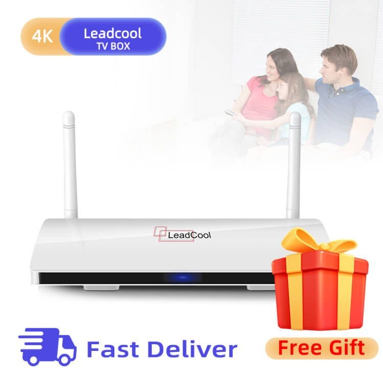Great Sales Leadcool Android 9.0 Set Top Box one month free qhd iptv Amlogic S905W Smart Tv Box 4K Quad Core IPTV Set-Top Box