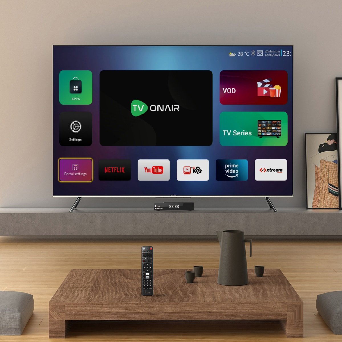 Android 12 2G 16G 32G 4K HD Ott TV Box OEM Set-top Box S905Y4 dvb s2 Dual-WiFi Firmware Update Quad-core 60fps M3u Receiver IPTV