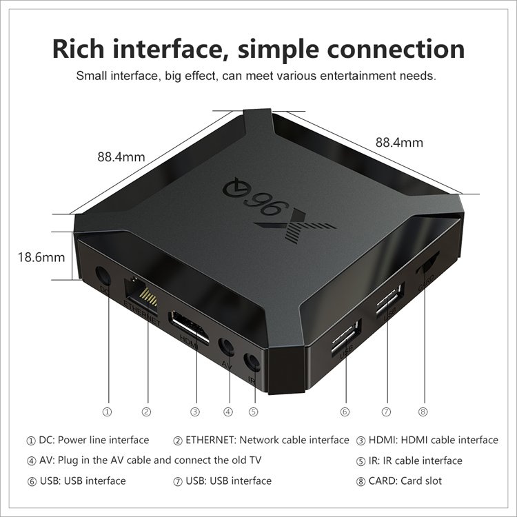 New Arrival X96q H313 Android 10.0 1gb 8gb 4k 2.4G WiFi Smart Media Player TV Box Set-top Box