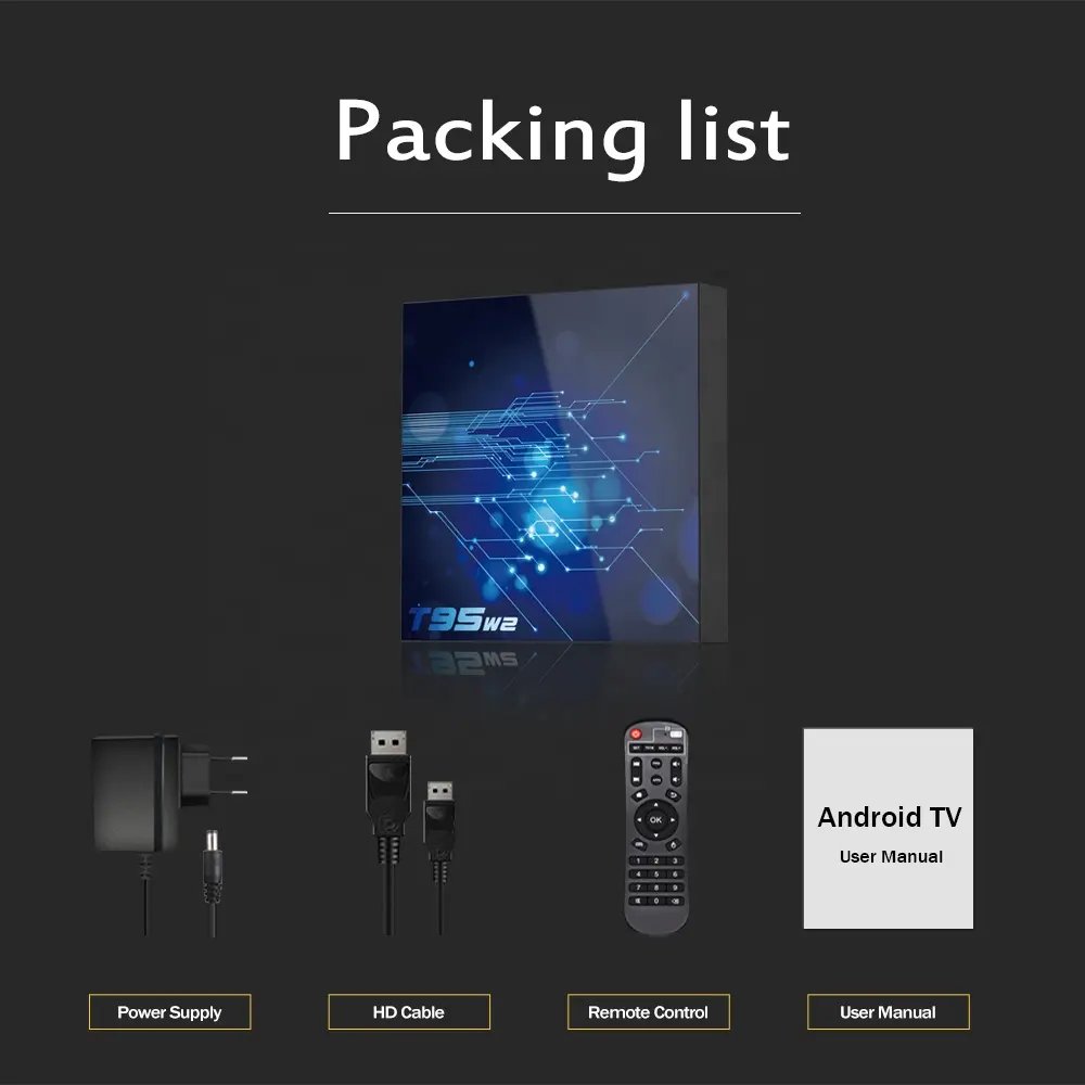 Android smart tv box 4GB 32GB Media Player T95W2 X98PLUS Android11.0 tv set-top boxes Amlogic S905W2 TV Box T95W2