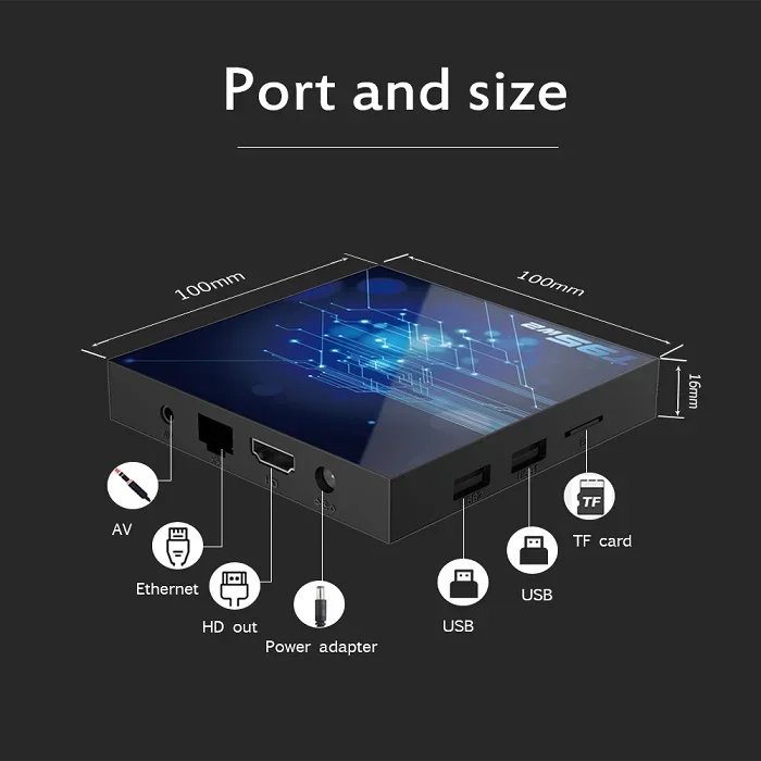 Android smart tv box 4GB 32GB Media Player T95W2 X98PLUS Android11.0 tv set-top boxes Amlogic S905W2 TV Box T95W2