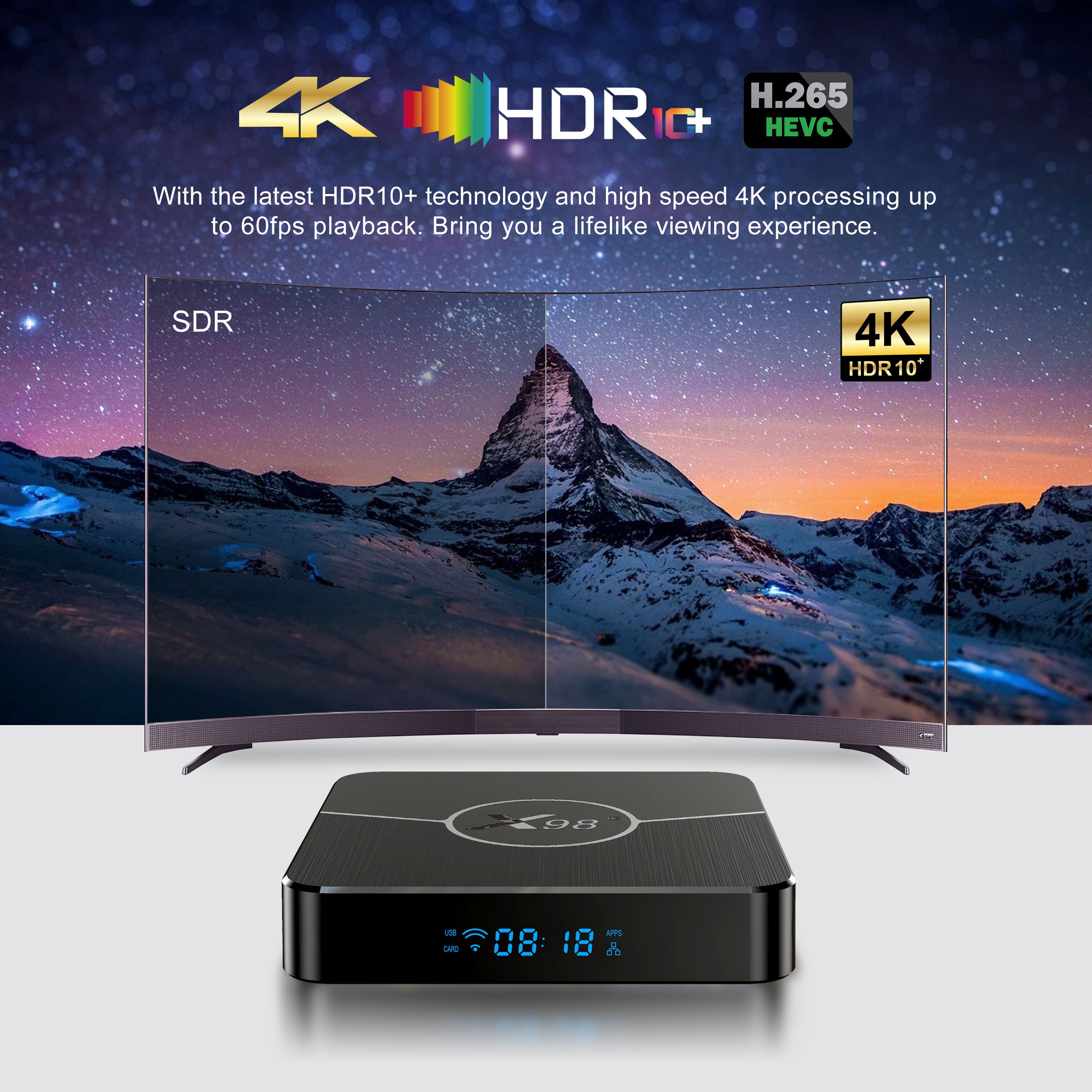 Wholesale prices New Design Android 11 TV Box 2.4g 5g dual WiFi 4GB 64GB X98 Plus Android Smart Tv Box multi-languages