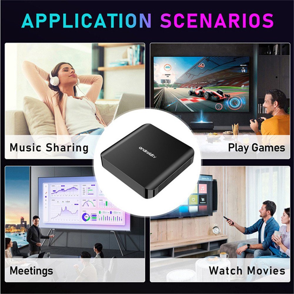 Android 14 TV98 ATV Plus 8K TV Box Allwinner H313 2GB 16GB 5G Dual Wifi6 Support BT5.0 Voice Media Player Set Top Box