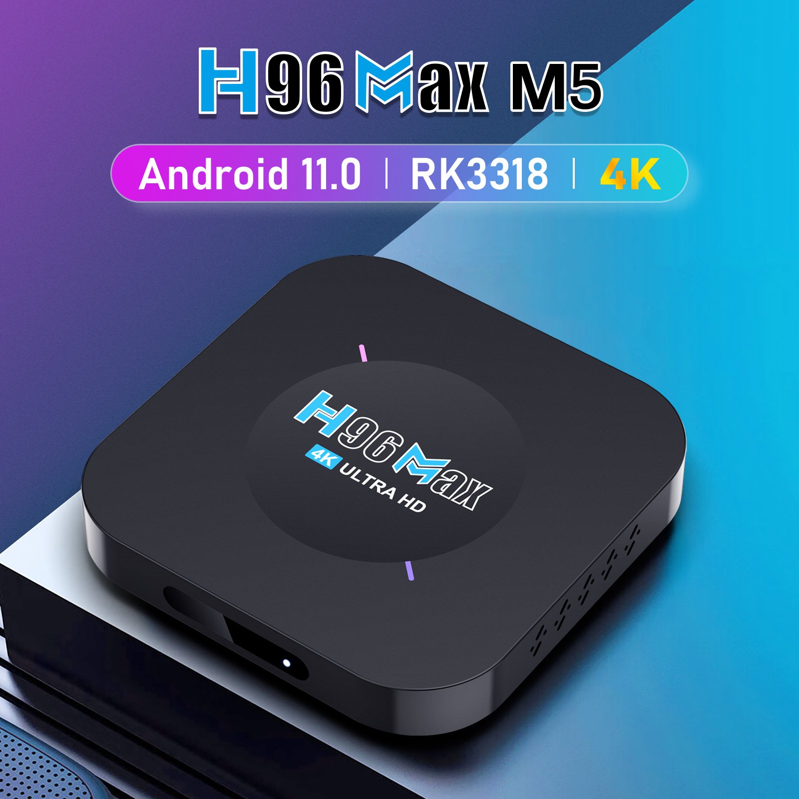 Best price Android 11 1G 8G H96 MAX M5 4K 3D Smart IPTV box 2.4G Wifi Media Player Fast delivery Android Tv box Set Top Box
