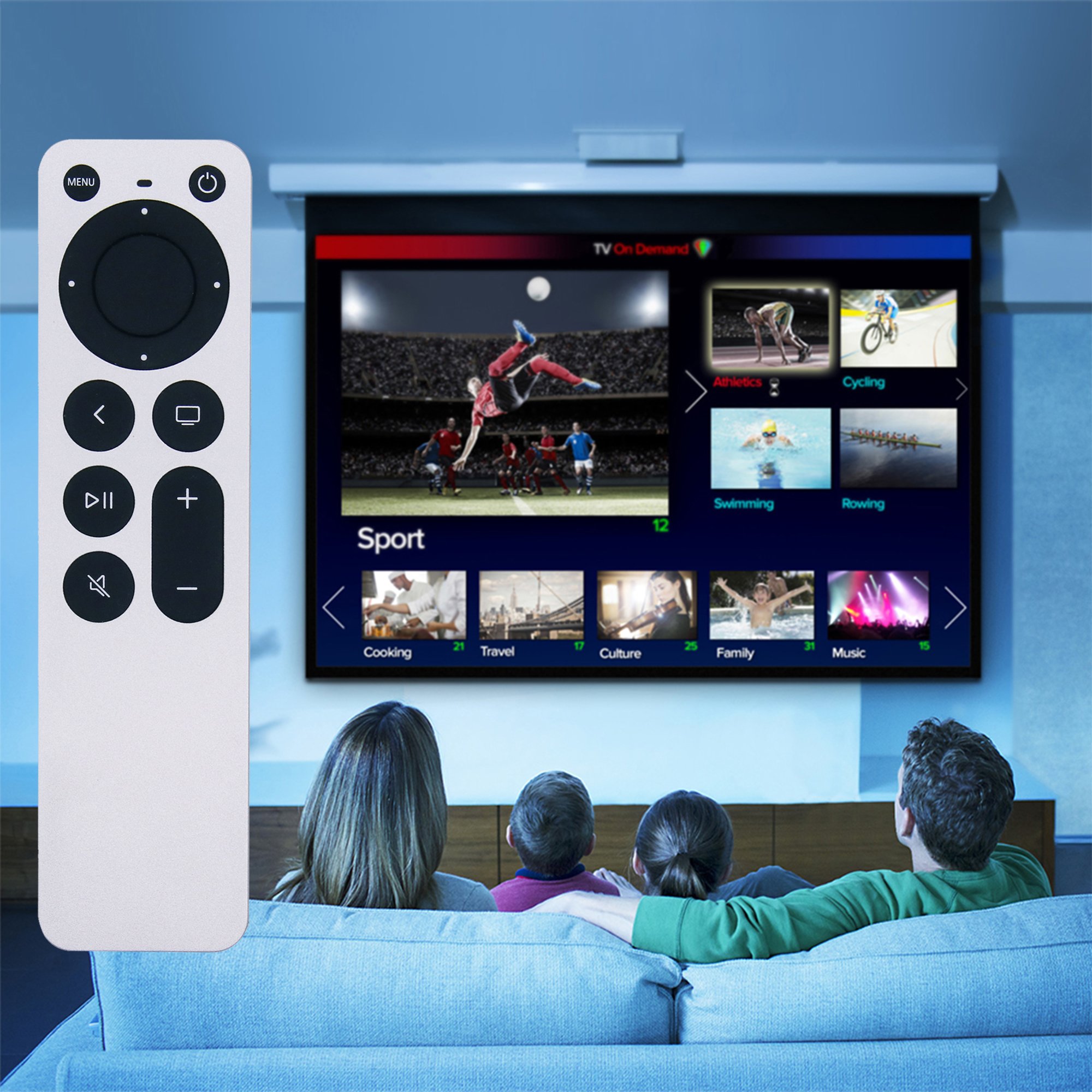 Newest Universal Remote Control for All Apple TV Remote Replacement Compatible with Apple TV 4K with TV Control Function