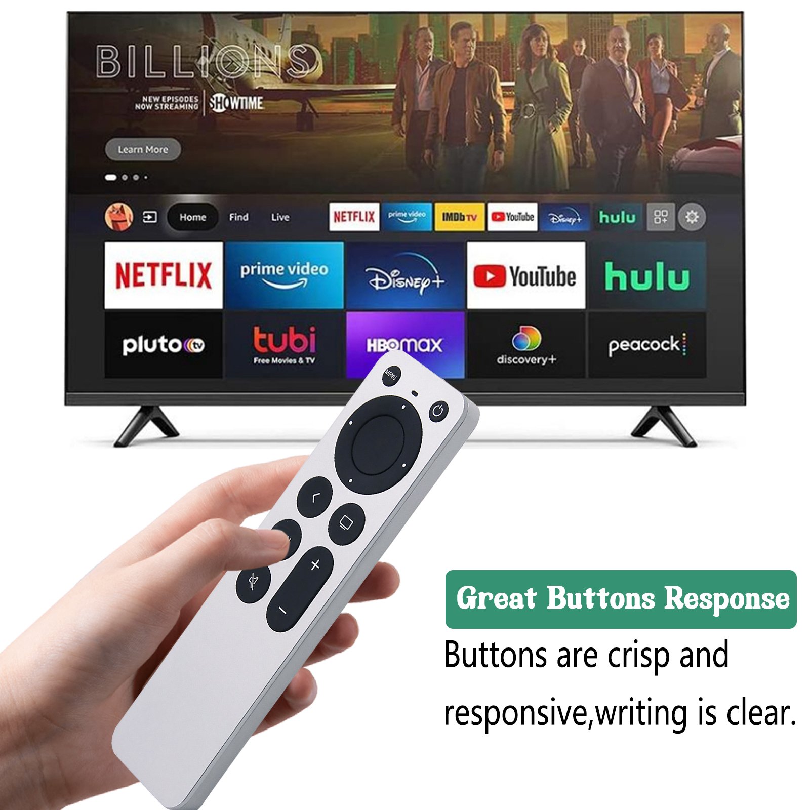 Newest Universal Remote Control for All Apple TV Remote Replacement Compatible with Apple TV 4K with TV Control Function
