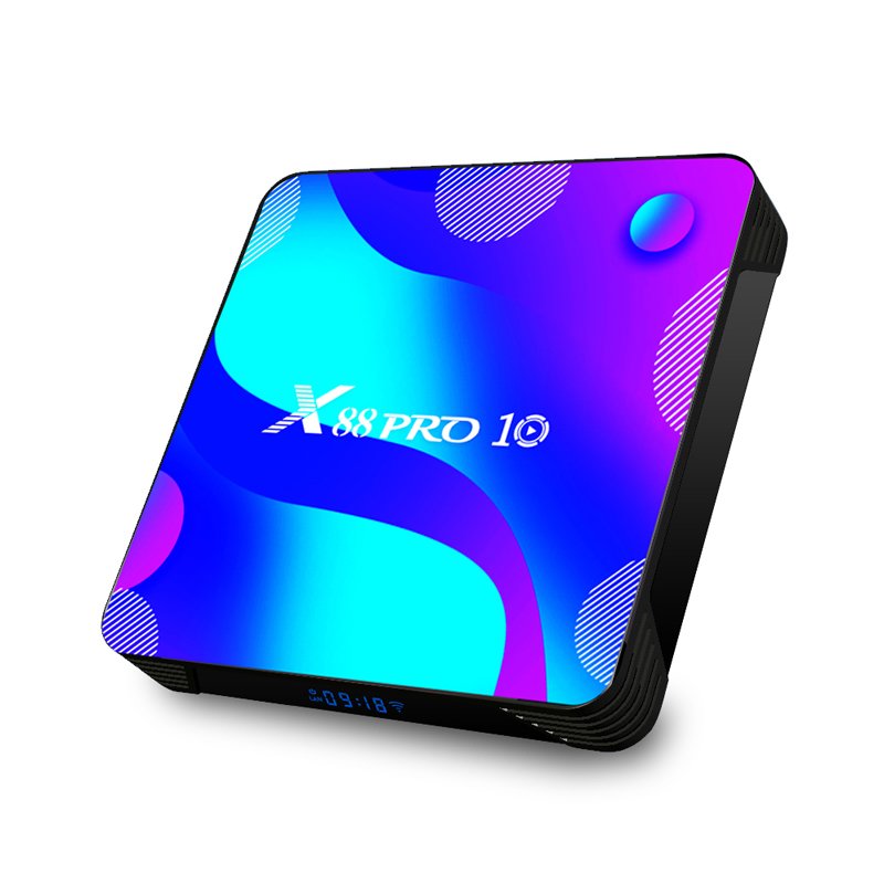 Android TV Box X88 PRO 10 Android 10 RK33188 Quad-Core 64bit Cortes-A53 EMMC 16G/32G/64G/128GB Set Top Box