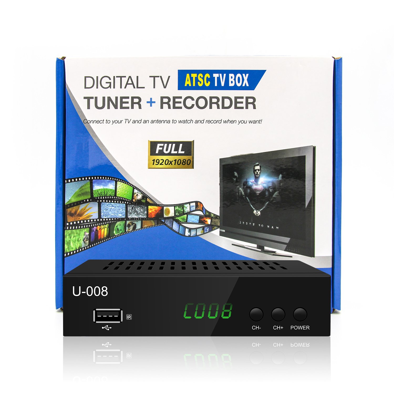 Wholesale Full HD Free To Air ATSC1.0 USB Stick Tv Tuner Digital Converter Box with TV Tuner,USB Multimedia Function set top box