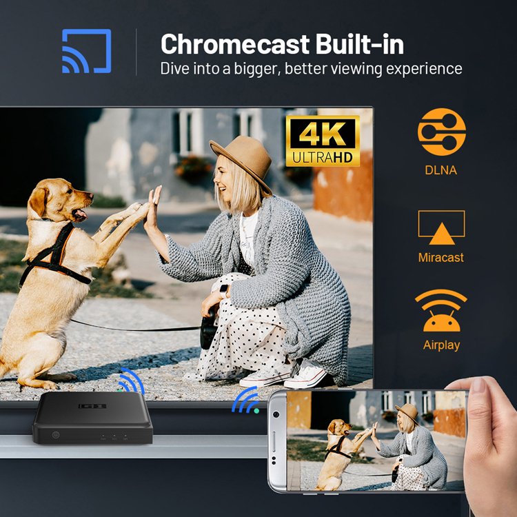 Kleincool G1 Smart TV Box 4k Google Certified android tv box S905x4 voice control 4GB 32GB Android 11 smart tv stick Set-top box