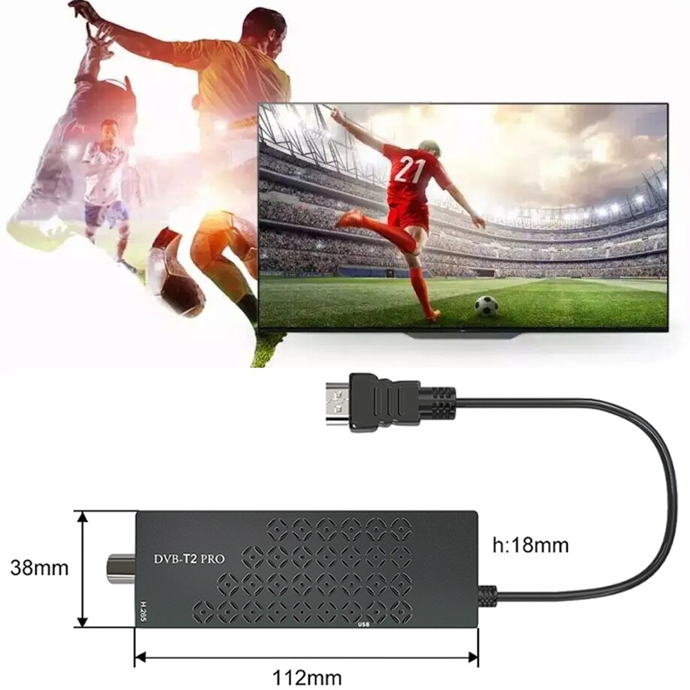Haohsat DVB-T2PRO TV Stick 4K HEVC DVB Digital DVB T2 TV HD Tuner H.265 WIFI Terrestrial Decoder Set-Top Box