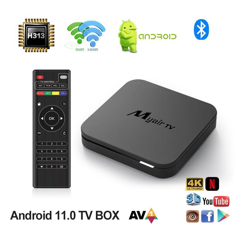 2023 Tv Box ATV UI 2GB 16GB Dual WIFI with voice remote control Android 10.0 set-top box Allwinner H313 Smart Tv Box Android