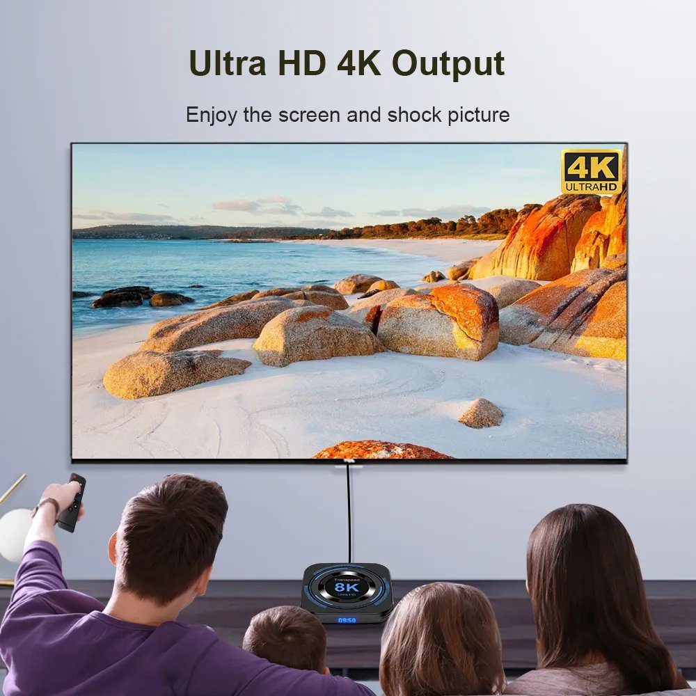 T Transpeed Allwinner H618 Android 12 TV BOX 32G 64G Support 8K Video 4K Quad Core Cortex A53 BT Voice Media player Set top box