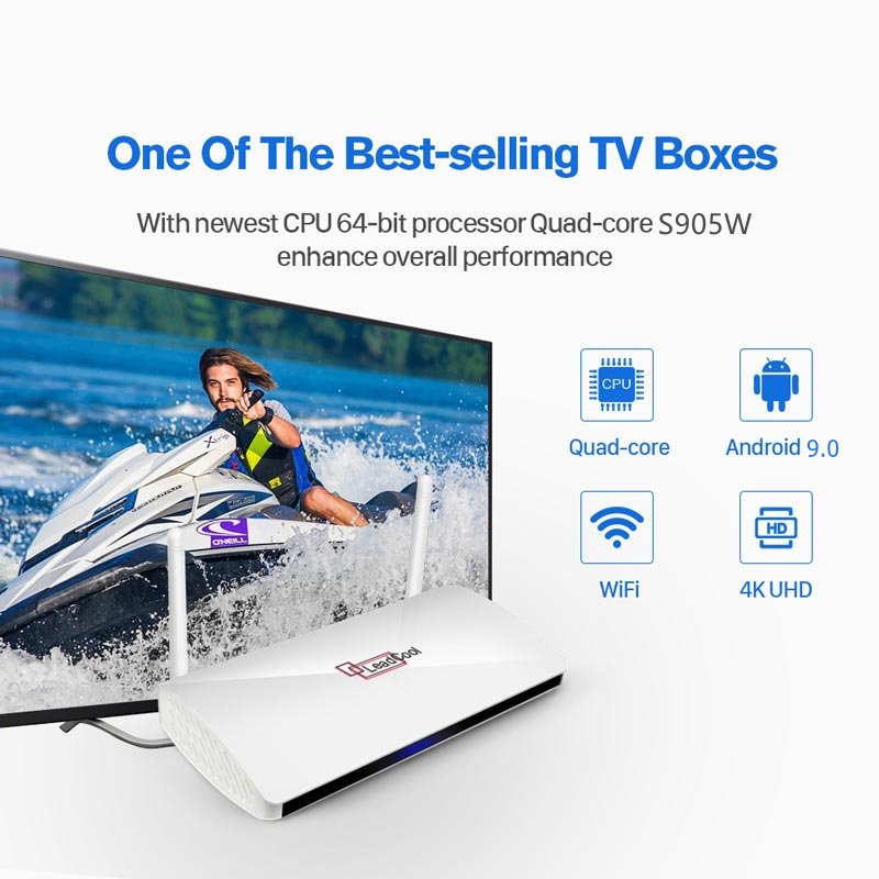 Megaott Android 9 TV Box Amlogic S905 Quad Core Support Android Smart TV Reseller Global Box Set Top Box
