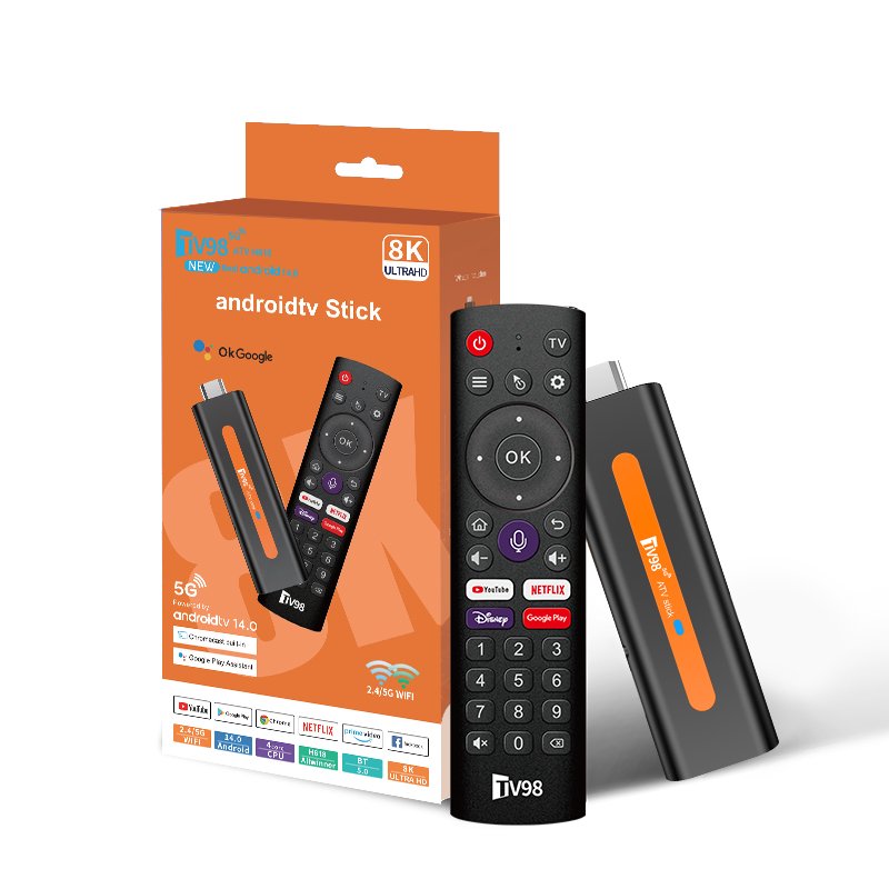 Fire TV stick 4K Android 14 Media Player Streaming Device TV9 ATV H618 Android TV Stick Google Certificated Set-top box