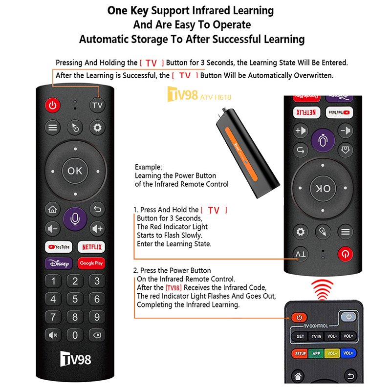 Fire TV stick 4K Android 14 Media Player Streaming Device TV9 ATV H618 Android TV Stick Google Certificated Set-top box