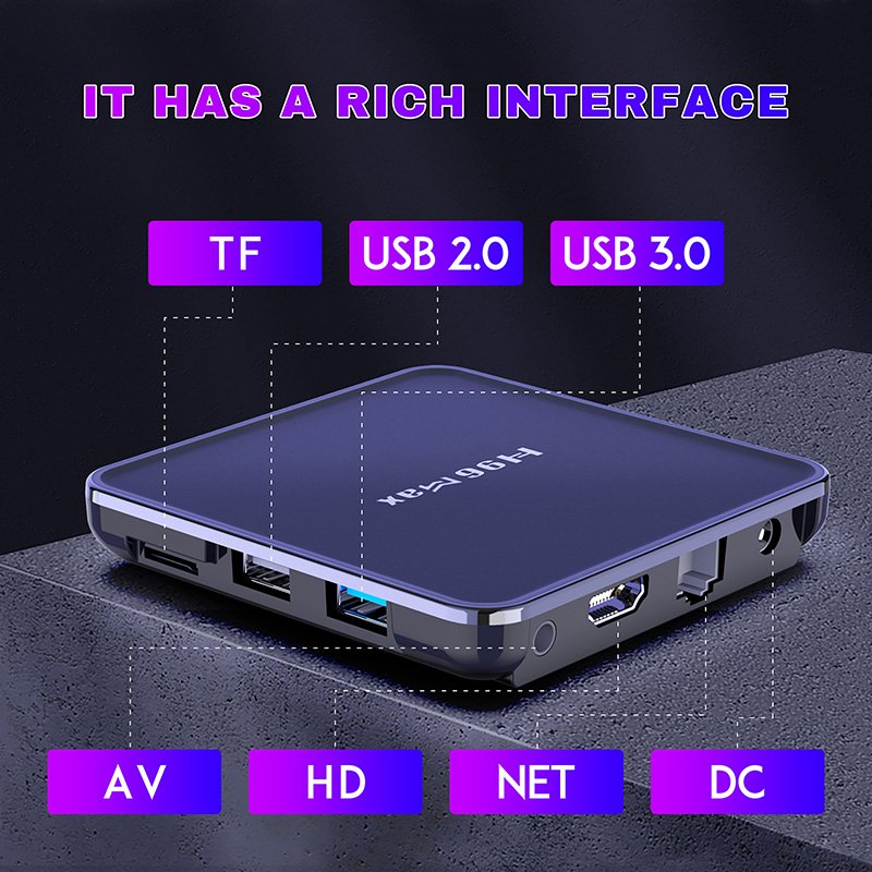 H96 MAX V12 Android 12 4K Set Top Box Rockchip RK3318 Smart Android TV Box