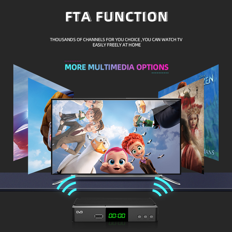 Special price 1080p DVB-T2H.265 tv decoder H.264 HD digital TV receiver set-top box with youtube,wifi HEVC TV tuner