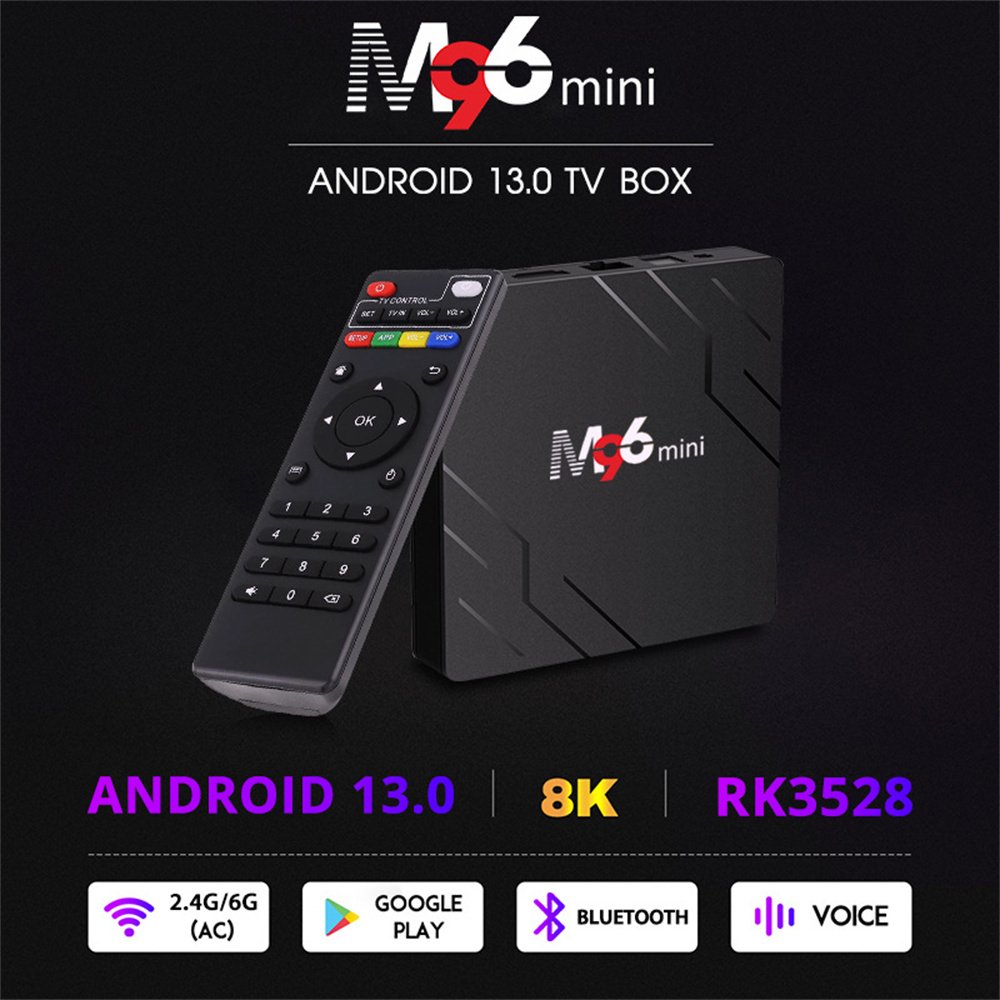 M96mini TV Box Support Android13.0 Set-top Box with RK3528 Cortex-A53 Chip 8K HDR10 Media player
