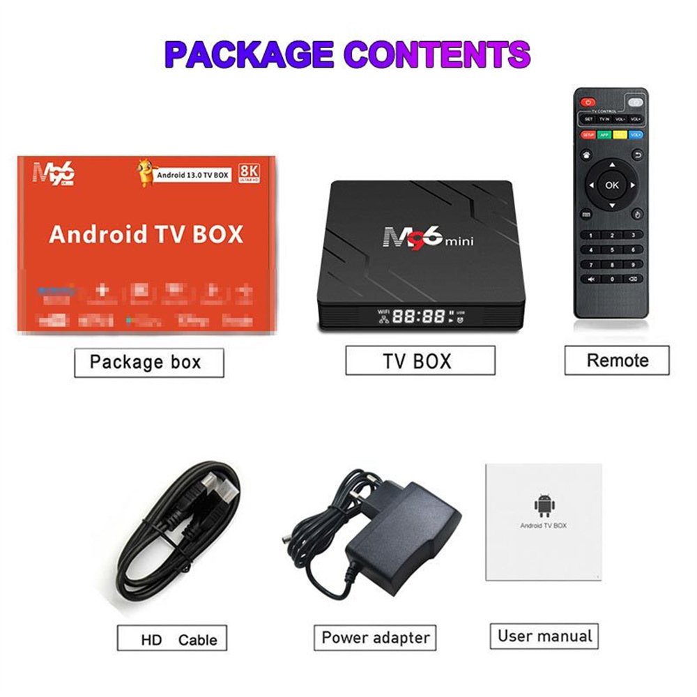 M96mini TV Box Support Android13.0 Set-top Box with RK3528 Cortex-A53 Chip 8K HDR10 Media player