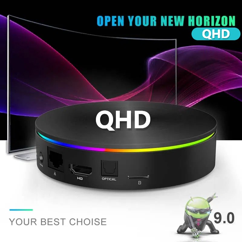 QHD Android 9 TV Box Amlogic S905Y4 Quad Core 1 x 10/100/1000MBps Android System Support Free Try Reseller Discount Set Top Box
