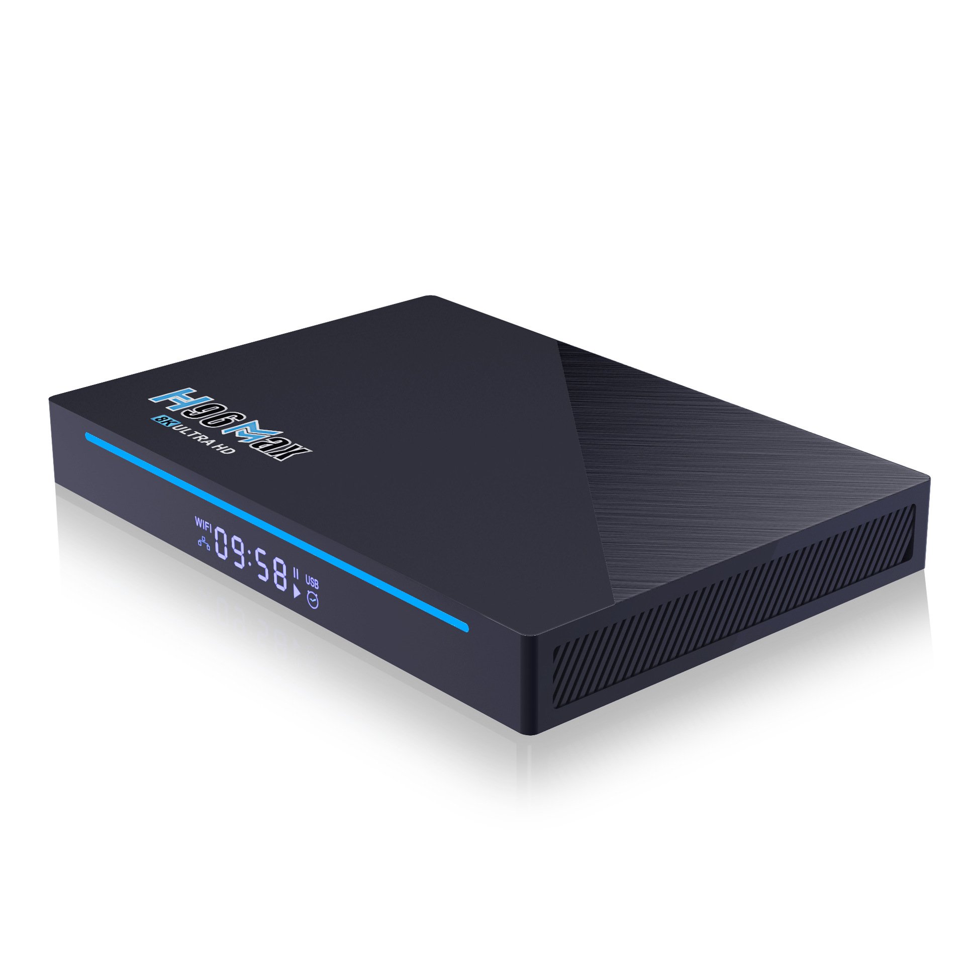 Black H96 MAX RK3566 Android 11.0 TV Box Smart Set Top Box 8K Media Player with WiFi 2.4G