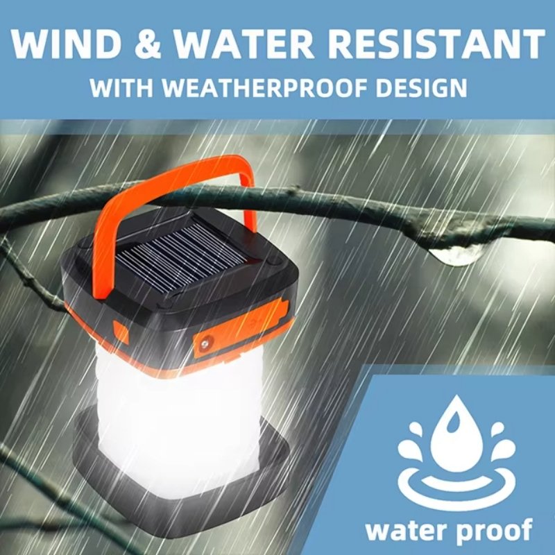 Outdoor Ceiling lamp ABS Body Solar Rechargeable Power Bank Hanging Hook Emergency Lighting Tent Led Lanterns Camping Light Lamp
