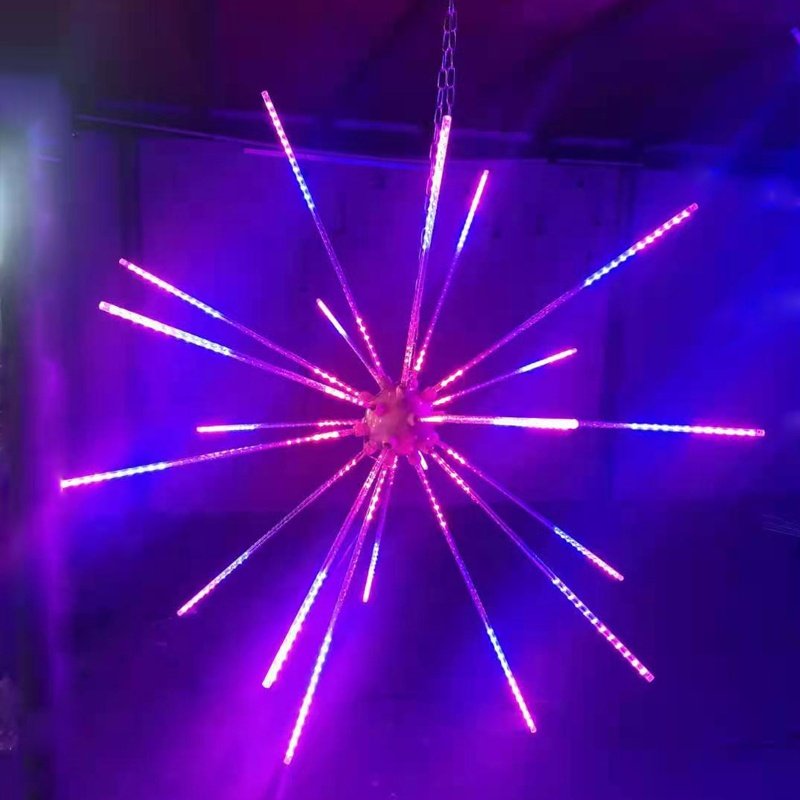 Diameter 1.2M LED Firework RGB Meteor Shower Rain Light Snow Falling Raindrop Dynamic effect for Wedding Party Holiday Christmas