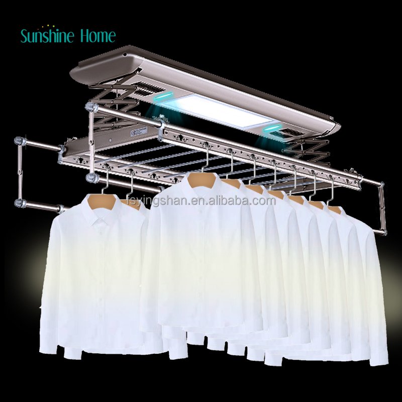 Smart Electronic Indoor/Outdoor Aluminum Hanger Wall-Mounted Ceiling Dryer Rack for Home Cloth Cleaning and Drying Use