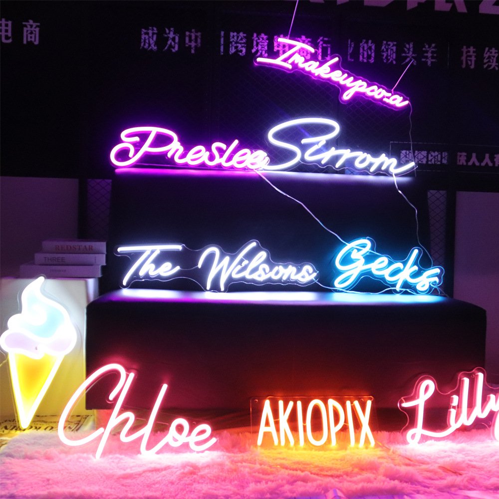 Winbo Custom Neon Sign Outdoor Lights Neon 20X20 Letters Cherry Tuya Led Neon Sign Light