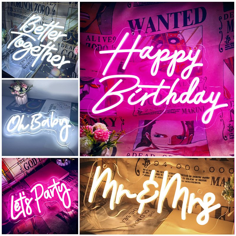 Winbo Custom Neon Sign Outdoor Lights Neon 20X20 Letters Cherry Tuya Led Neon Sign Light