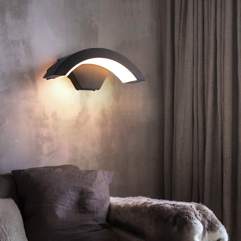 LED human body sensing outdoor rainproof wall lamp, villa courtyard, outdoor corridor entrance, exterior wall lamp