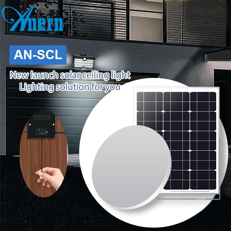 Anern Modern Indoor Surface Mounted Solar Ceiling Light Garden lights