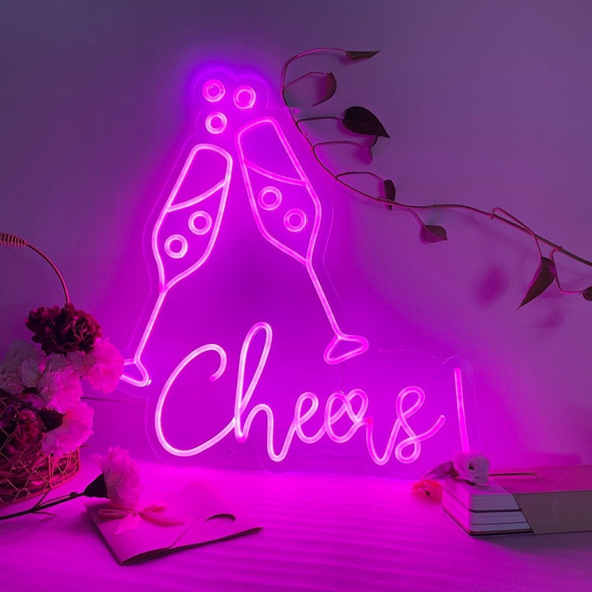 Winbo Neon Sign Pink Led Lights Bedroom Letters Game Room Bar Party Indoor Home Arcade Shop Cave Art Wall Decoration Neon