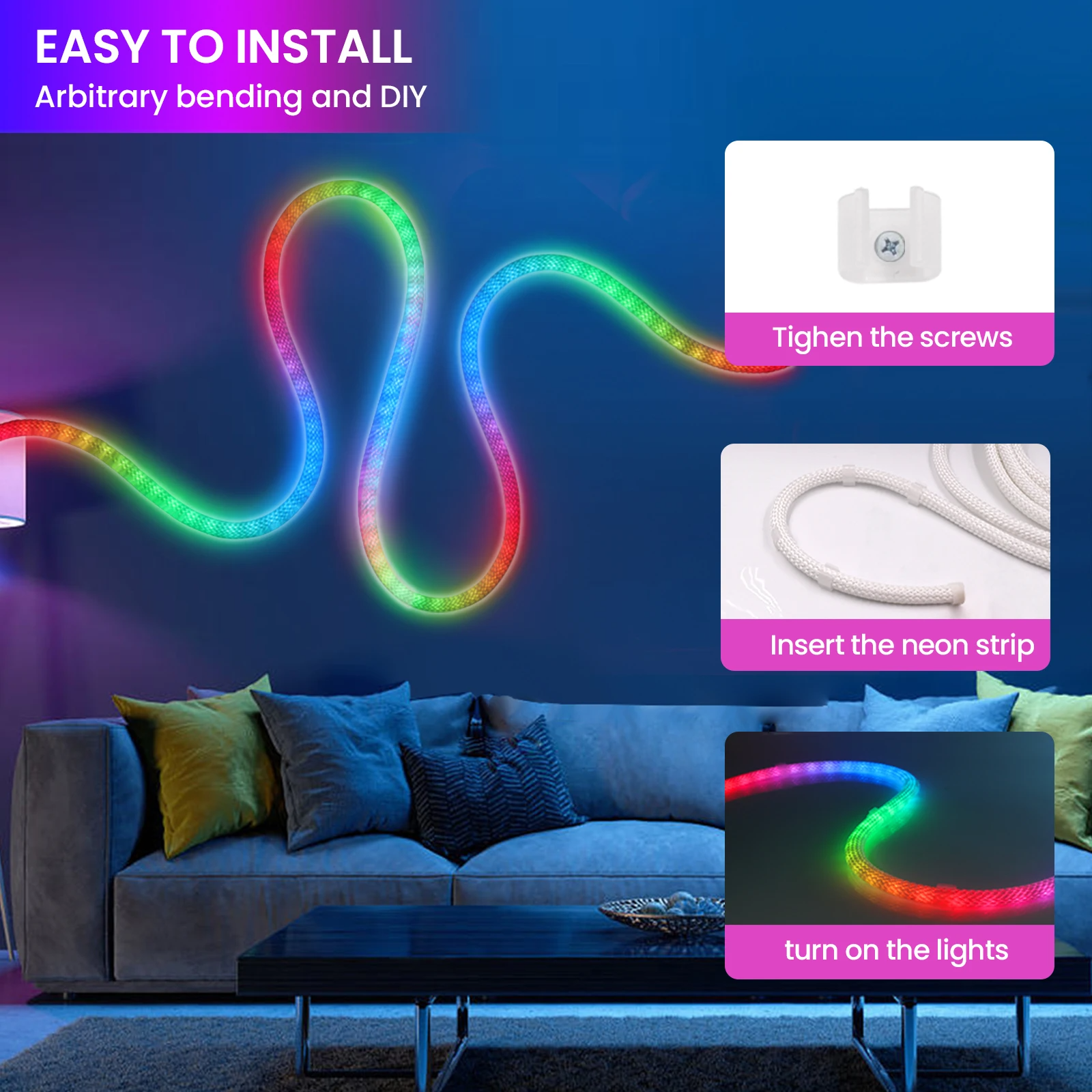 360 Degree IP67 Waterproof Outdoor Silicon Led Neon Flex Flexible D16 Waterproof Neon Lights